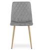 TURIN Chair - Light Gray Velvet / Wood Color Legs X 2