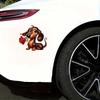 Cute Dachshund Red Rose Vinyl Sticker Waterproof Scratch-Resistant Decal for Car Motorcycle Truck Notebook Computer Q115