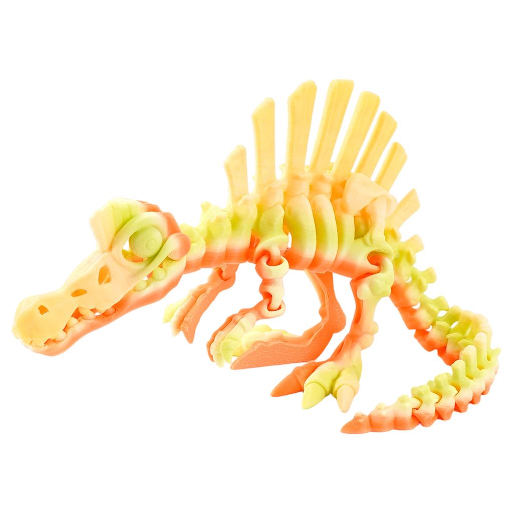 3D Printed Spinosaurus Dinosaur Skeleton Model Educational Puzzle Toy for Assembly and Display Suitable for Science and Learning Projects