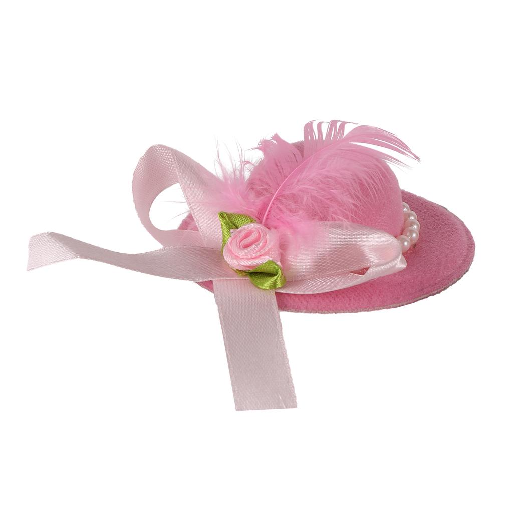 Chicken Hats For Hen Small Funny Chicken Accessories Feather Top Hat Rooster Duck Parrot Hamster Poultry Stylish Show Costum 1Pc