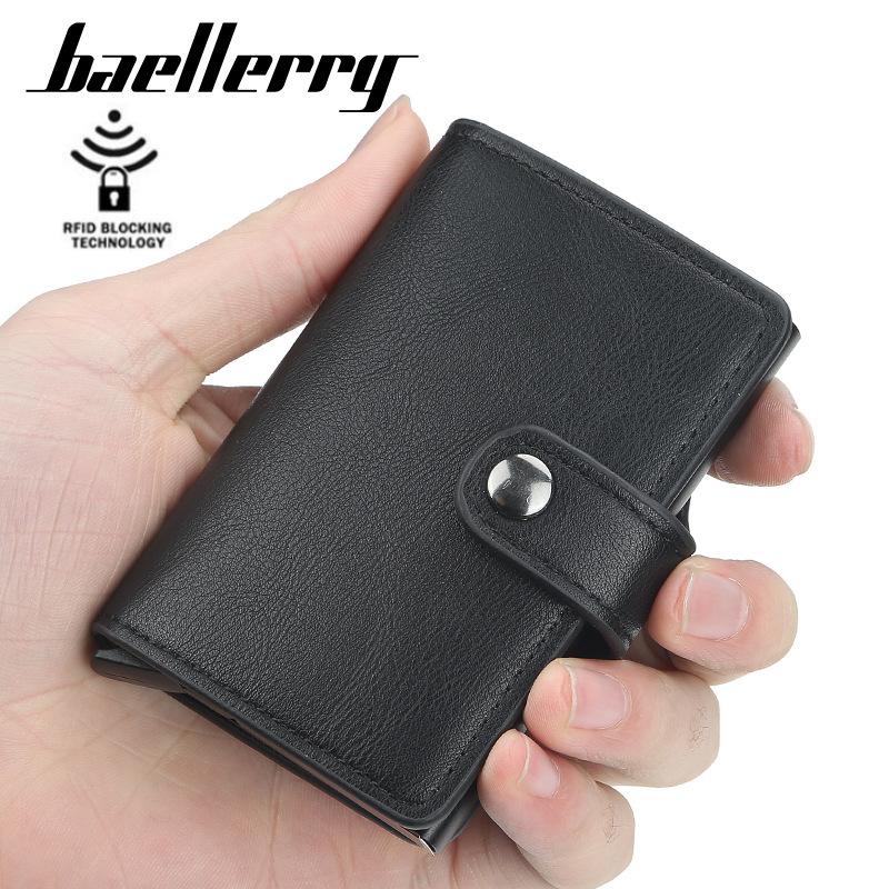Baellerry Cartera RFID Theft Protect Titular de la tarjeta Monedero de negocios Monedero Carteras para hombres