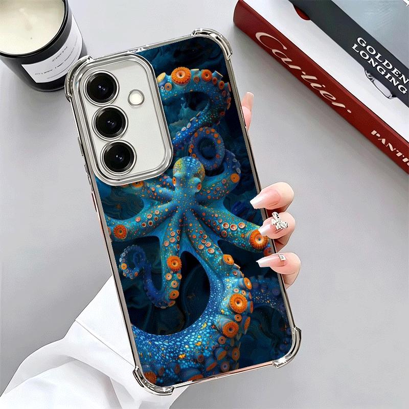 Ocean Octopus Marine Life Soft Phone Case For Samsung A17 A27 A07 A37 A57 A16 A56 A15 A55 A14 A54 A13 A53 A26 A36 A25 A35 A24 A3