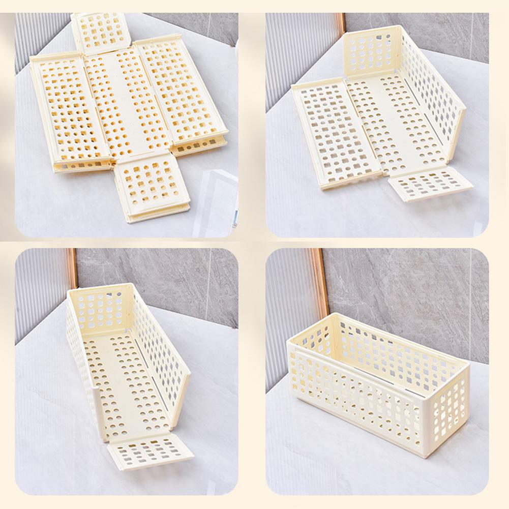 Folding Storage Basket Creative Snack Storage Box Student Desktop Basket Tape Stationery Plastic Foldable Container Storage Box