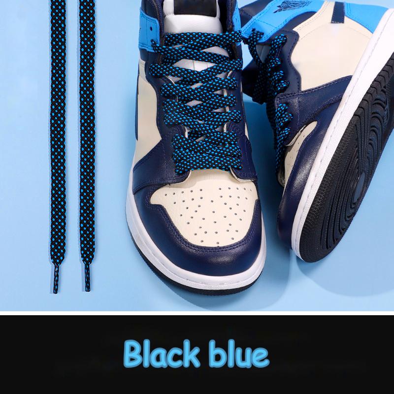 Flat Shoelace Women's Ins Small White Shoes Contrast Color Matching  Laces Rope Flat Personality AF1 Men's Sports 100/120/140CM