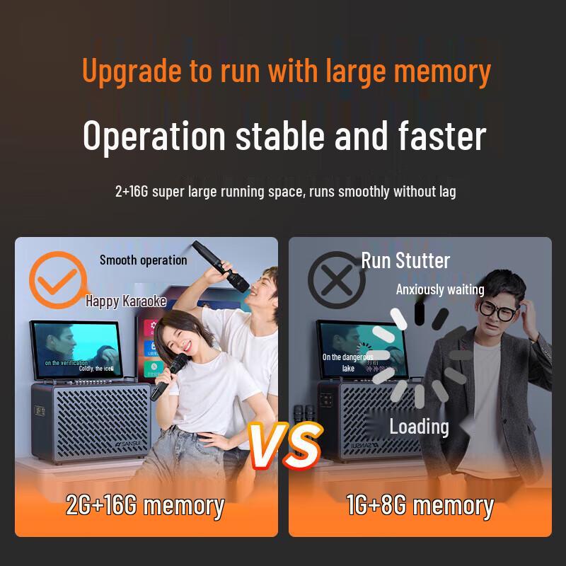 ShanShui C10 Portable Karaoke Machine with Display