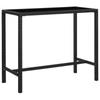 Day and Night - Day and Night High Garden Table Synthetic Rattan and Black Glass 130x60x110cm