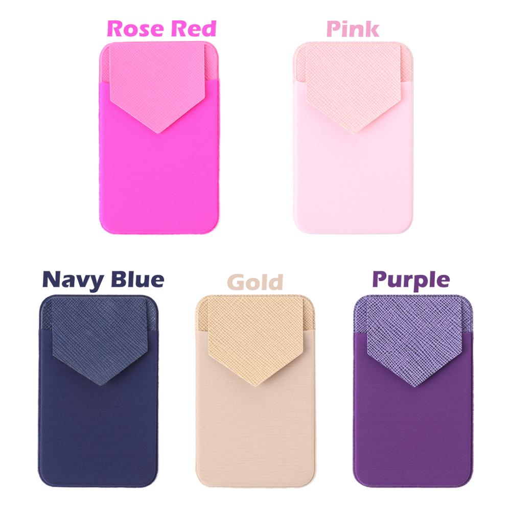 New Fashion Universal Phone Card Holder Fashion Lycra Cell Phone Pocket Wallet Case Slim Pocket Adhesive Sticker Card Holders