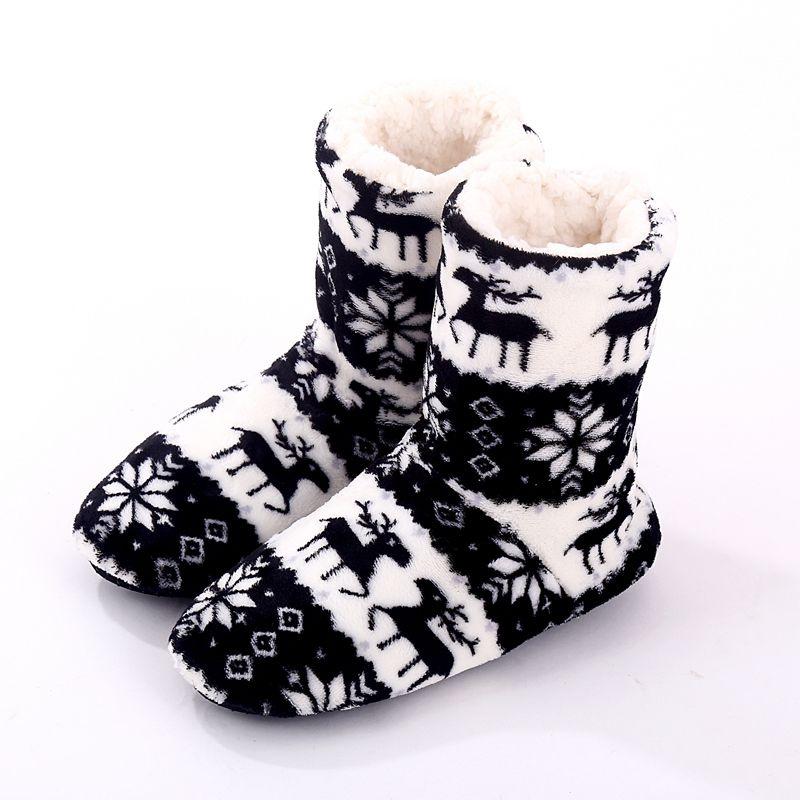 Christmas Elk Indoor Socks Winter Warm Soft Home Slippers Gril Floor Shoes Chirsitmas Deer Shoes