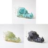 Resin Crystal Dragon Head Figurine With Natural Waterstone For Home Office Decor