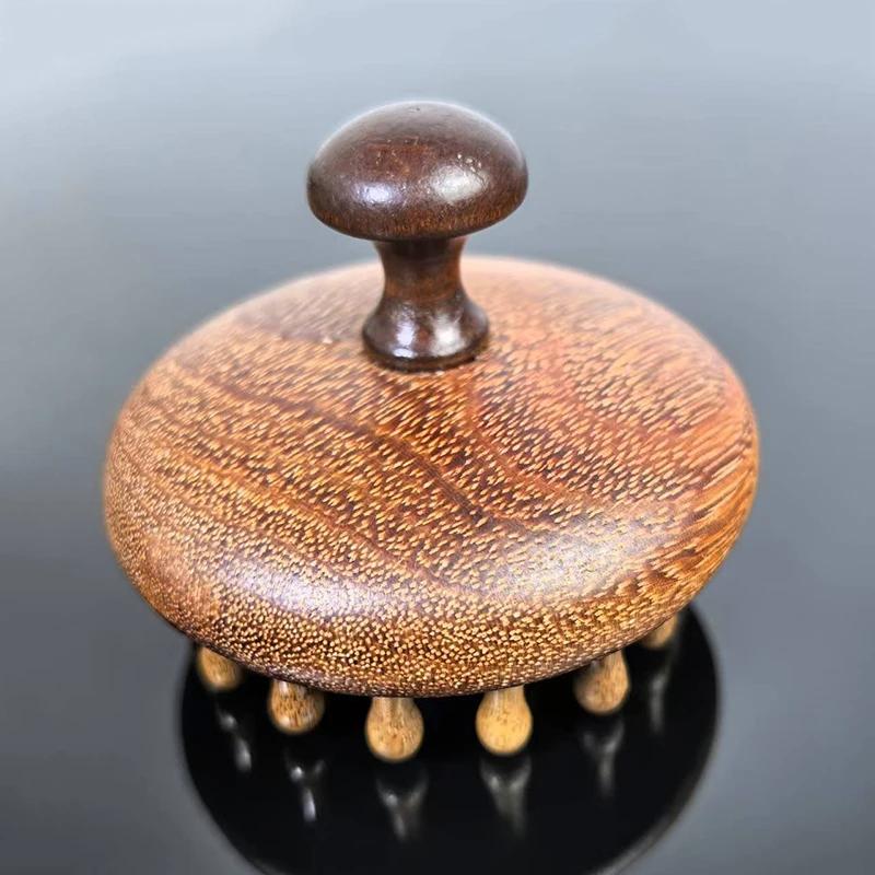 1PCS Year Of The Horse Sandalwood Massage Wood Massager Comb Scalp Head Oil Massager Scalp Hair Comb Tools Chinese New Year Gift