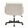Moderner Chenille Drehstuhl für das Büro, Höhenverstellbare umwandelbare Armlehnen, Schreibtischstuhl für Zuhause, Arbeitszimmer, Schminktisch & Wohnzimmer, Creme / Beige, DE5028BG
