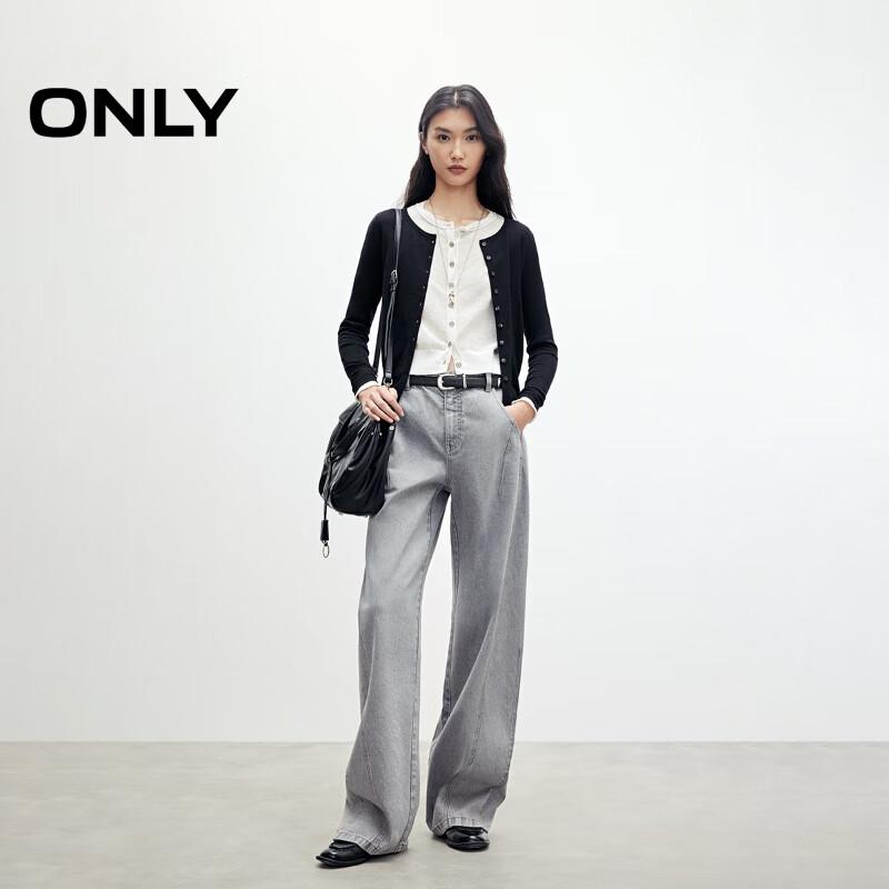 ONLY Women's 2025 Autumn Slim-Fit Pleated V-Neck Knit Top