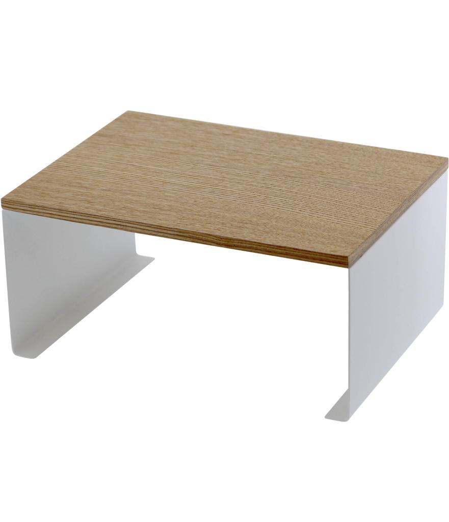 Yamazaki Jitsugyo Kitchen U-shaped Rack L White Approx. W30.5 X D22 X H14.5cm Tosca Scandinavian Style Kitchen Rack Stacking 3923