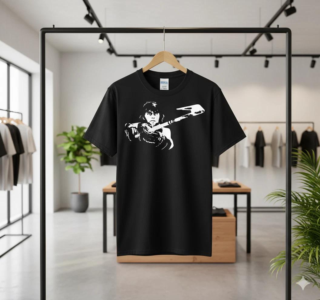 Unisex Adult Casual Movie Horror Movie Graphic T-Shirt Girl with Sh... L