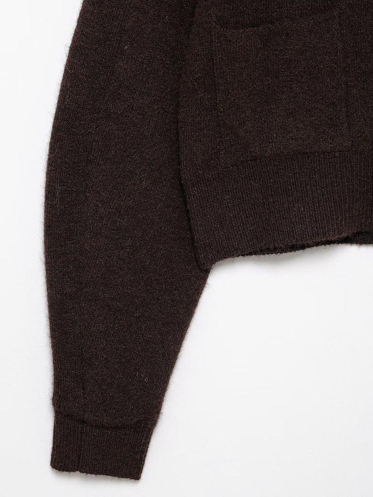 2024 Winter Women's European & American Style Round Neck Long Sleeve Knitted Cardigan & Half Skirt Set