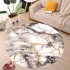 Luxus Marmor Fluid Runder Teppich Blau Gold Abstrakt Kreisförmiger Boden Teppich Moderne Willkommensmatte für Wohnzimmer Dekoration