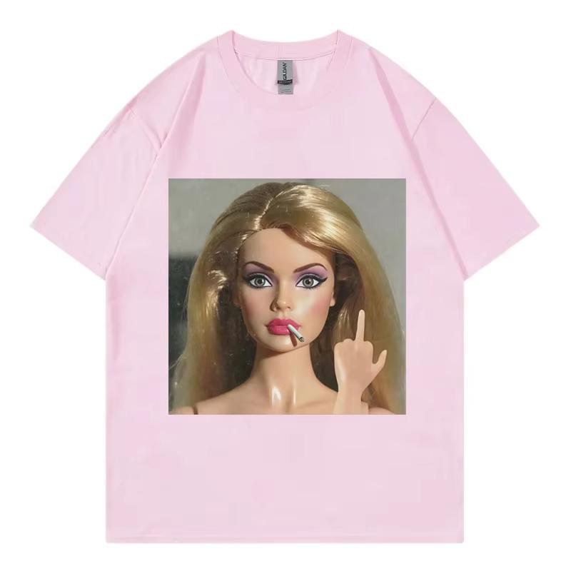 Disgusting Doll Face Funny Meme Graphic T Shirts Unisex Women High Street Fashion Trend Tshirt Summer Casual Losoe Cotton Tshirts