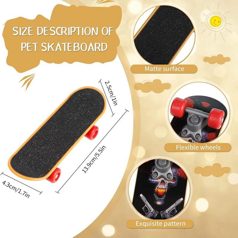 Helma pro mazlíčka Skateboard 3dílná sada Nastavitelná bezpečnostní helma Klobouk pro technické použití pro křečka Papouška Odolné hračky pro mazlíčky