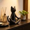 Cast Iron Meditations Animal Figurine Decors, Antique Tabletop Accent for Shelf Styling, Desk Corner, and Calm Home Displays