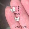 Simple Stylish Butterfly Shaped Stud Earrings Women Romantic Accessories for Wedding Party Fashion Jewelry
