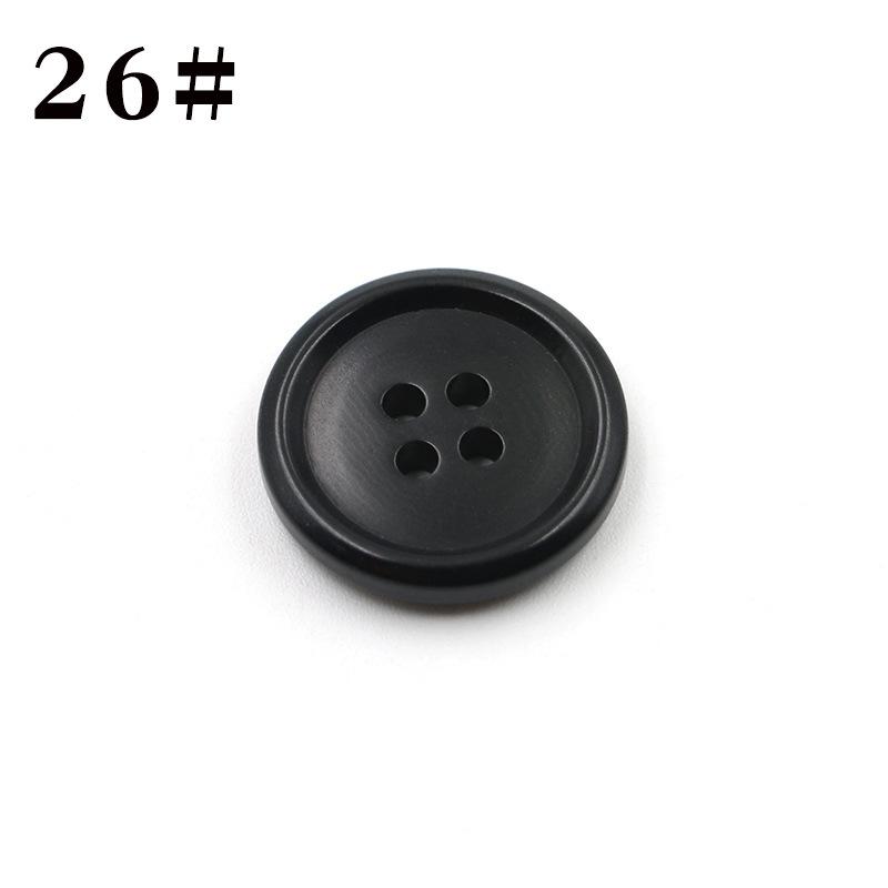 

Натуральные пуговицы из рога, цветные пуговицы на четыре отверстия цвета слоновой кости, пуговицы для мужского и женского костюма, пальто, брюк, рубашки 26 #* 20mm100 capsules * round