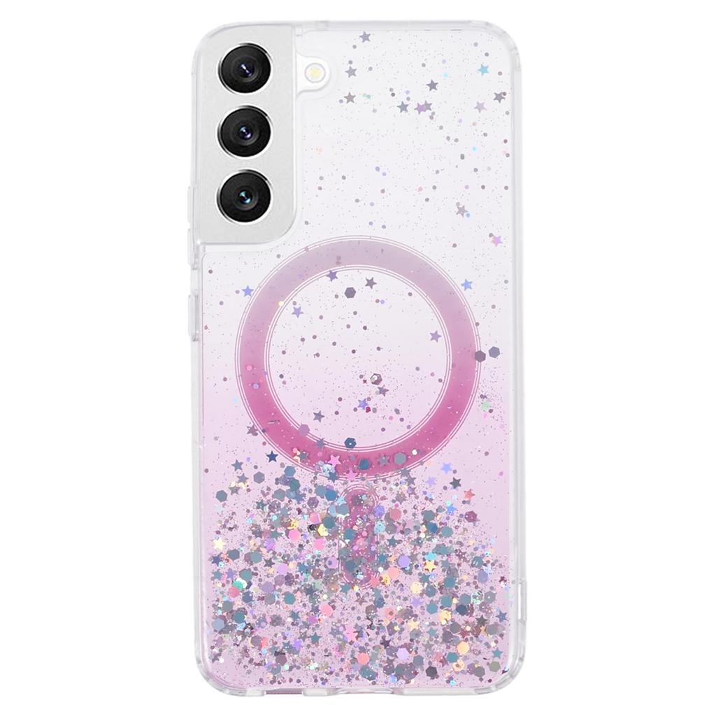 JTW Series Třpytivé Epoxidové TPU+Akrylové Pouzdro na Telefon pro Samsung Galaxy S22 5G Pouzdro Kompatibilní s MagSafe
