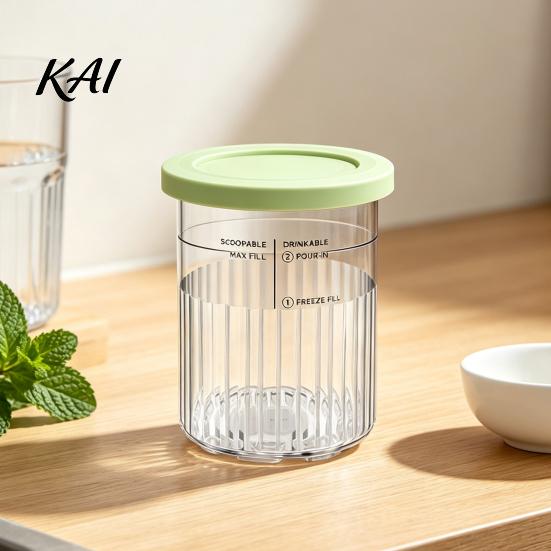 Ice Cream Pint Containers for Ninja NC500, NC500C, NC501, NC501C Series, Food Grade Replacement Cups Creami Plastic Cup with Leak-proof Lid,