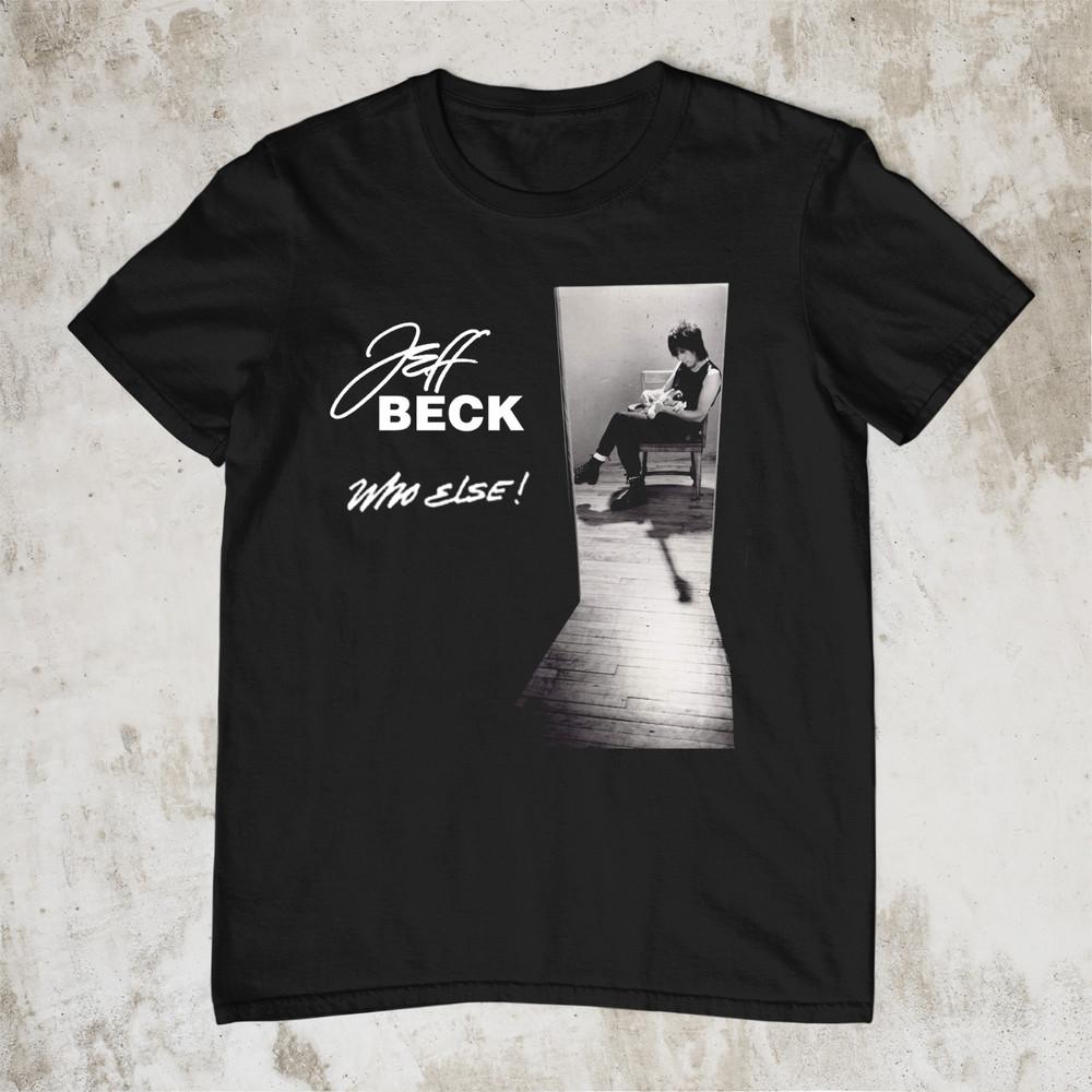 Редкая футболка Jeff Beck - Who Else Подарок для фаната Черная Все размеры Футболка на память Унисекс XL