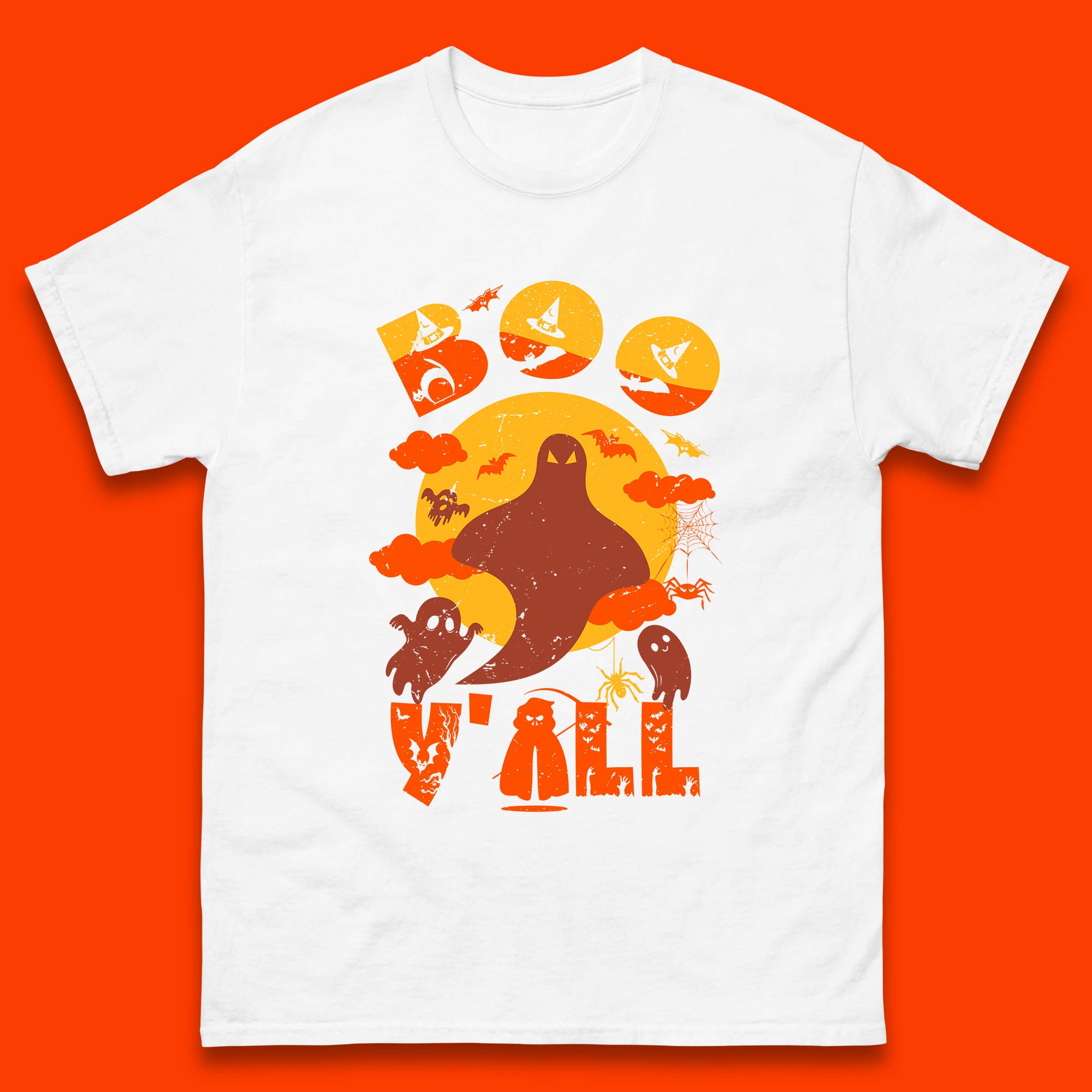 Halloween Boo Y all Hey Boo Funny Spooky Halloween Party Mens Tee Top S