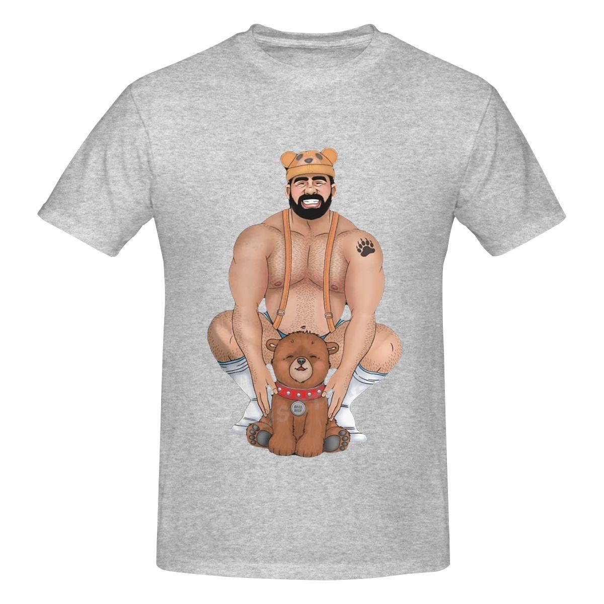 

Модная футболка для отдыха Daddy Bear Barebeef Gaybear Gayart Gay Pride ЛГБТ Футболка Harajuku Уличная одежда Хлопковые футболки с графикой
