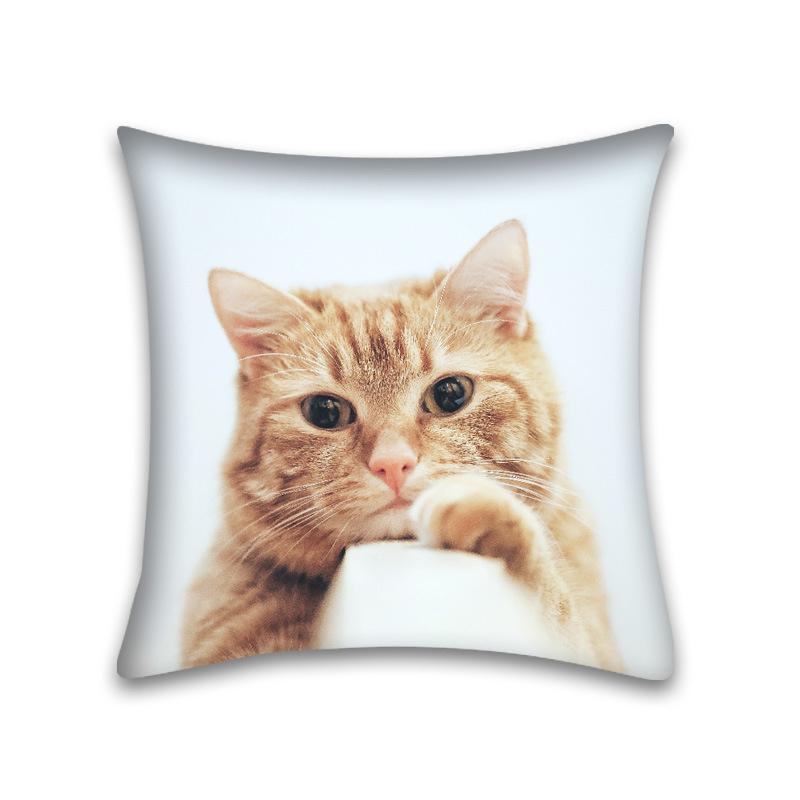 Cute Cat Pillowcase Anime Cartoon Cushion Cover Sofa Home Decor Home Office Pillowcase 45x45cm