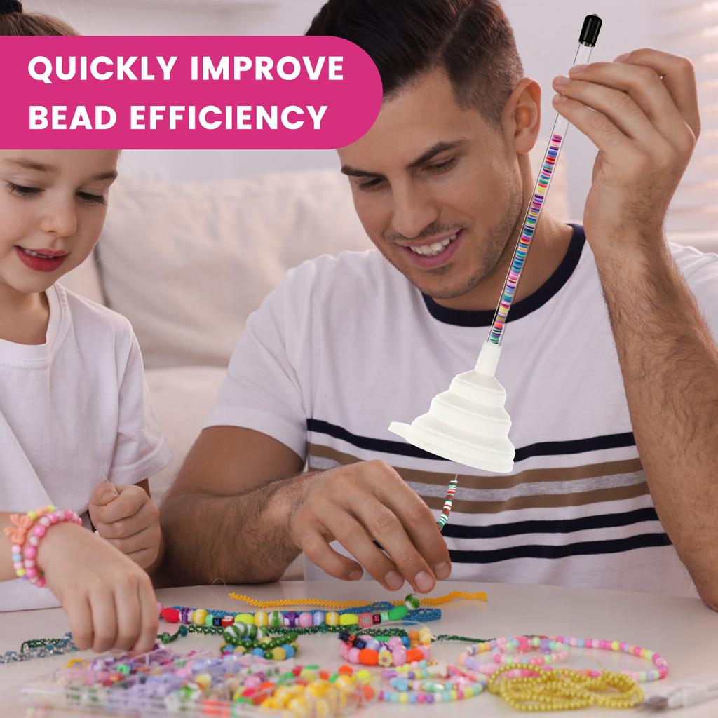 Beading Funnel for Clay Beads Complete Beading Funnel Kit Practical Beading Funnel Tool Kit Reusable Clay Bead Funnel for Making