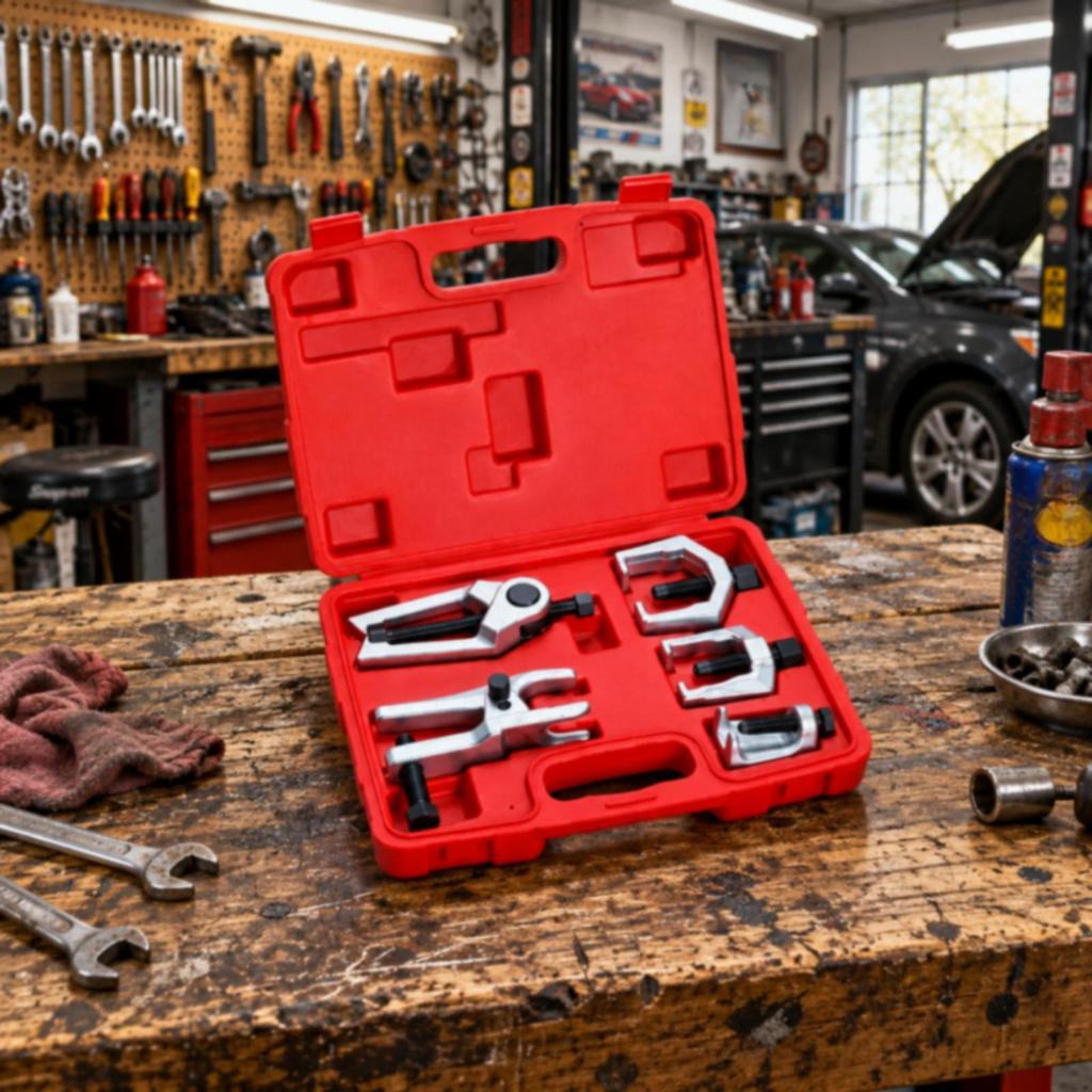 5 Pieces Bearing Puller with Carrying Case Rust-Resistant for Garages, Mechanics