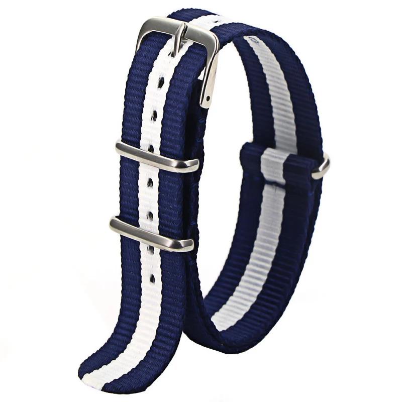 Sport Nylon Watch Band for Women&Men Watch Strap 18mm 20mm 22mm Army Sport Strap Fabric Nylon Watchband Buckle Belt