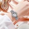 2PCS/Set Roma Dial Quartz Watches Stainless Steel Band Wrist Watch Bracelet Set  Women's Watch