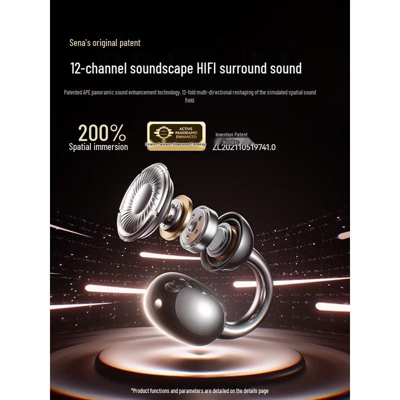 SANAG S7S AI Open-Ear Ear Clip Bluetooth Headset