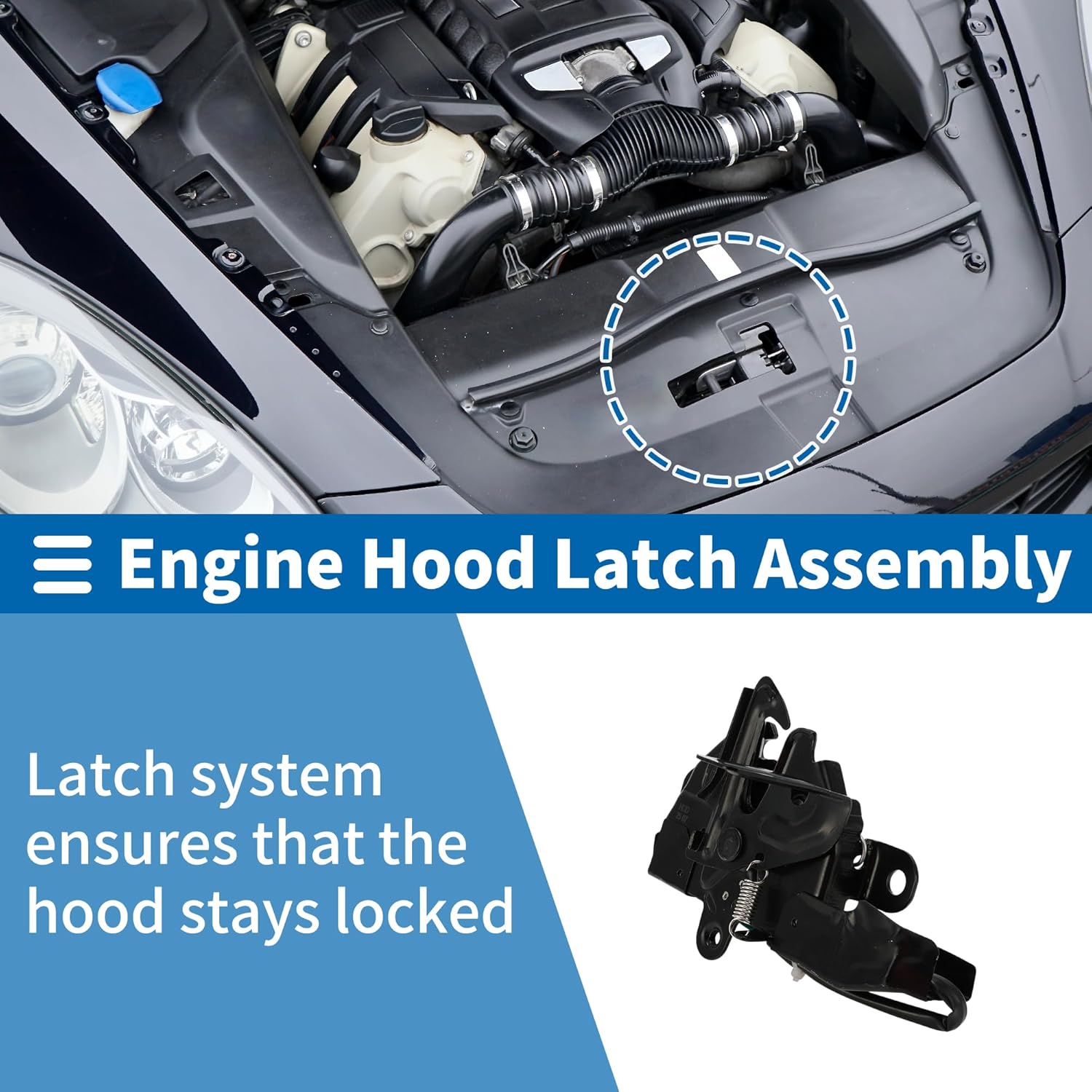 Hood Latch Assembly for Toyota Venza 2009-2015 Engine Hood Latch Lock Release No.535100T022 1 Pcs