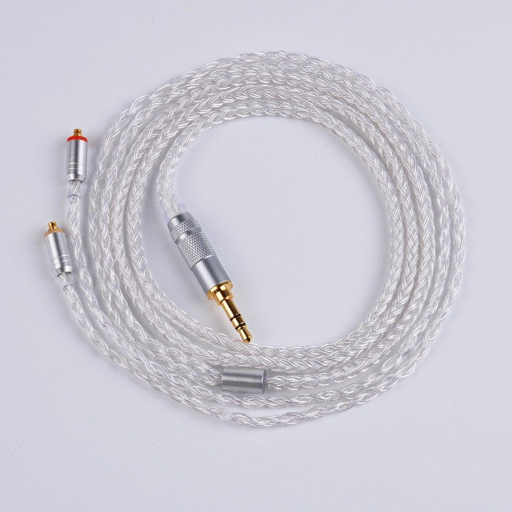 Yinyoo Earphone Recable MMCX YYX4745 High Purity Silver Plated 16 Core Earphone Cable Improved Sound Quality Earphone Upgrade Cable Audio Headphone