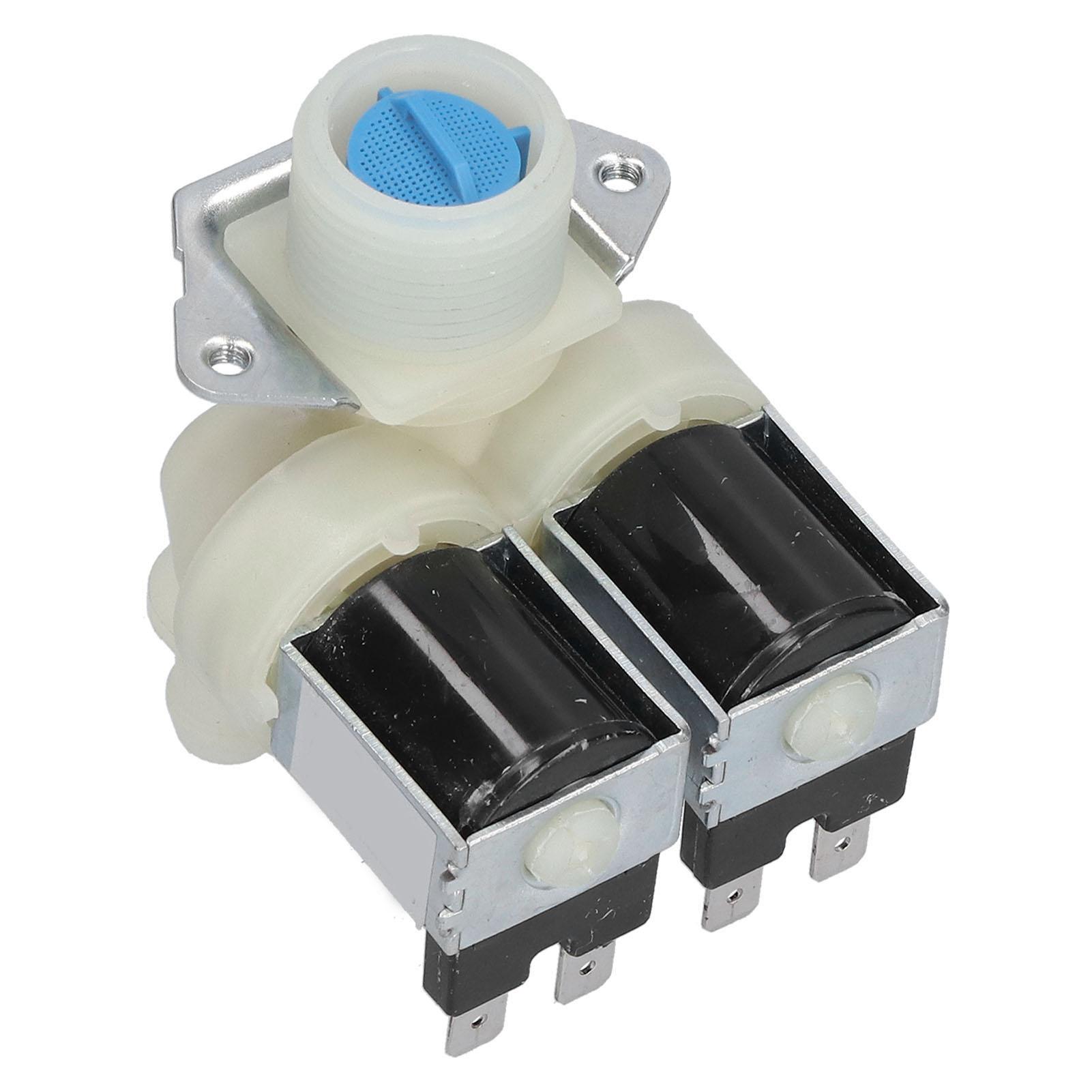 Double Valve pour Machine à Laver   Électrovanne d'Admission d'Eau de Remplacement pour Accessoires de Lave-linge AC avec PP et Alliage d'Aluminium   Machines Automatiques