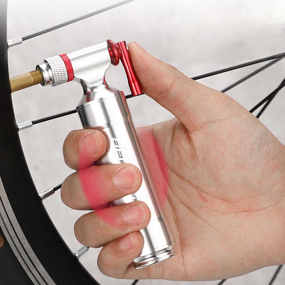 Mini Bicycle CO2 Pump Portable Tire Inflator Aluminum Alloy CO2 Bike Tire Inflator Cycling Accessories Automatic Pump