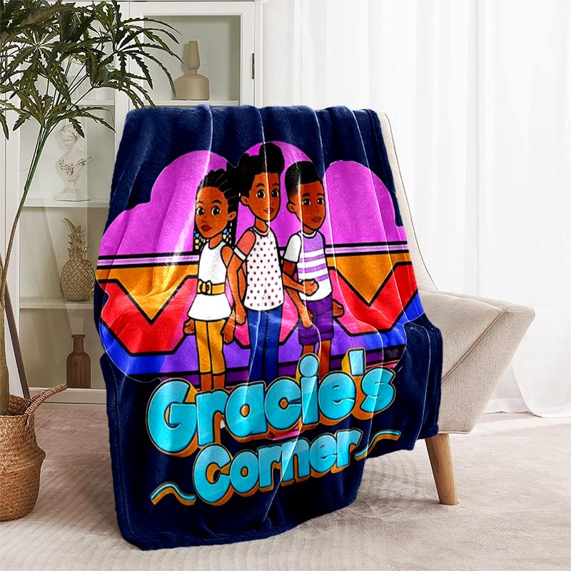 1pc Blanket Gracie's Corner Print Design, Lightweight Blanket for Sofa, Bed- Soft &Warm, Gift for All Seasons like Christmas, Halloween