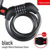 Universal Bike Lock: Anti-Theft Password Lock for Mountain Bikes & E-Bikes, Leather Ring, Portable Thick Cable Lock, Durable & Secure.