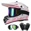 Dot Certified Children's Motorcycle Helmets Suitable for Off-Road Street Riding Mountain Bikes Helmet with Goggles and Gloves