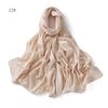 Summer New Carf Matte Satin Monochrome Long Scarf, Satin Imitation Silk Solid Color Long Silk Scarf Headscarf