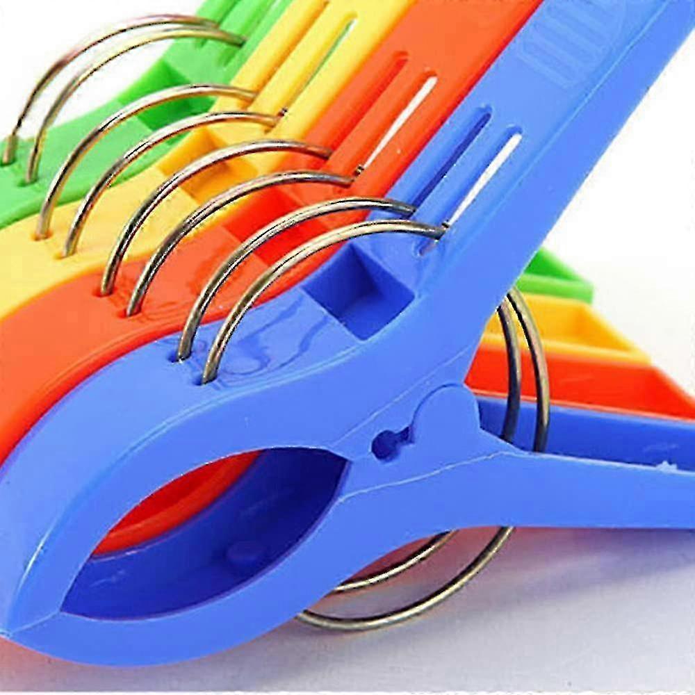 Premium Jumbo Beach Towel Clips - 8 X Large XXL Clothespins Clothespins 25-26