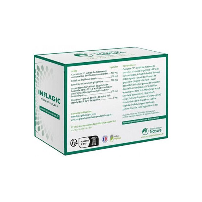 Une association unique de gingembre, curcuma, boswellia et poivre noir.