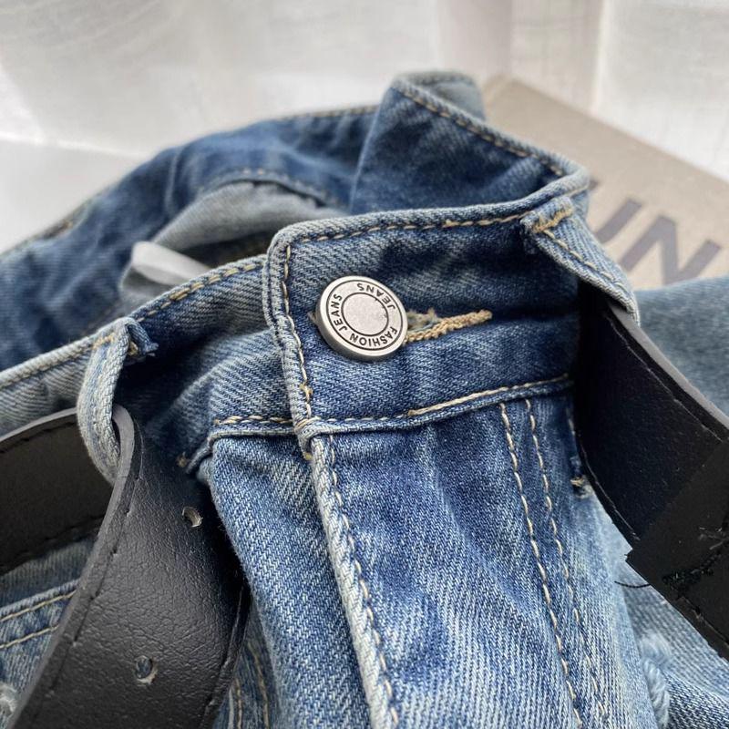 Plus Size High-Waisted Ripped Denim Shorts for Women - Summer Loose Slimming Wide-Leg Style