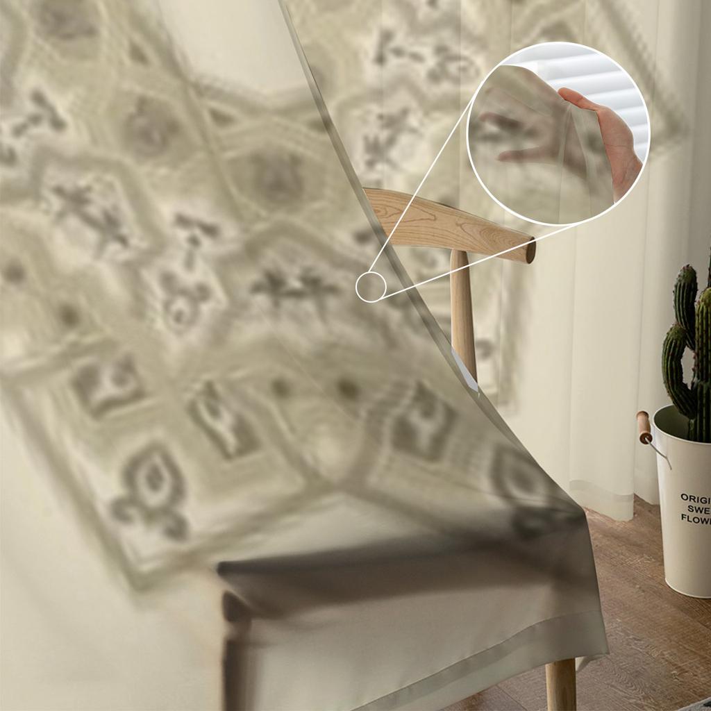 Traditionelle persische arabische türkische islamische Gardinen für Wohnzimmer Tüll Fenster Vorhang Schlafzimmer Küche Schleier Vorhänge