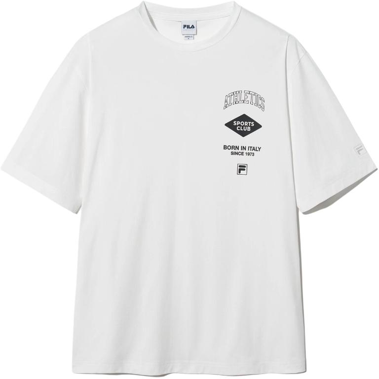 FILA T Shirts Unisex White Crew Neck FS2RSH2107XOWH 105