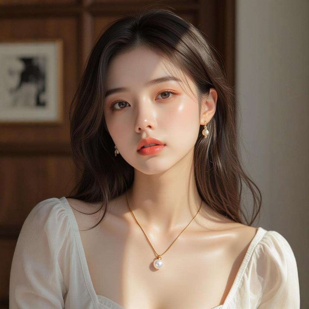 Lucky Bag Hetian Jade Titanium Steel Women's Necklace - Light Luxury Pendant Clavicle Chain, Simple Ins Choker.